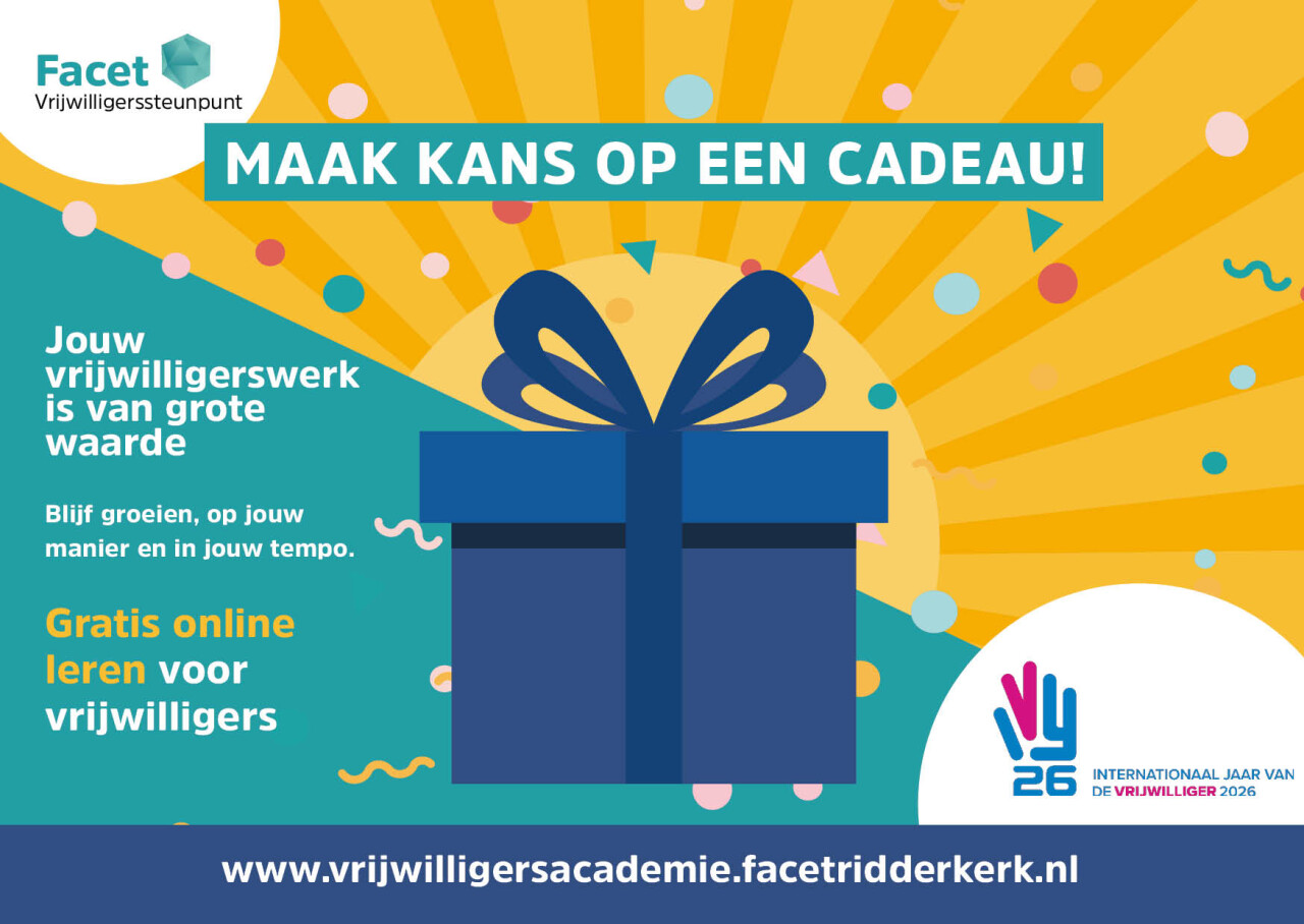 2026 02 23b  Facet   Ansichtkaart Cadeautje voor Vrijwilligers